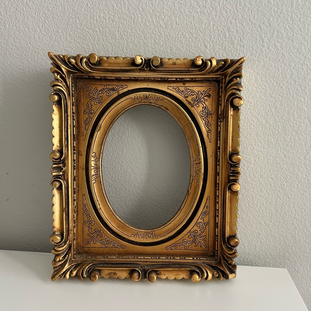 SOLD Ornate Gold Picture Frame